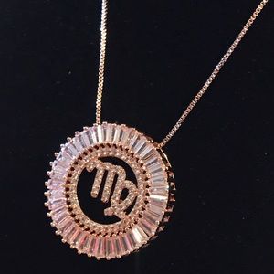 Virgo necklace rosegold